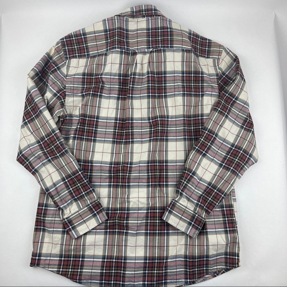 Orvis Button Up Shirt Mens Medium White Red Plaid Long Sleeve - Picture 8 of 9